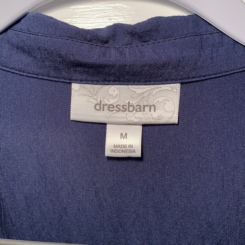 Navy blue button down‎ blouse - Picture 6 of 8